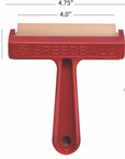 Pop-In Soft Rubber Brayer, 4" – Roller Tool for Crafting and Block Printing, Vinyl, Comfort Grip Handle