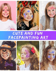 20 Pieces Face Paint Stencils, Reusable Body Painting Stencils Makeup Painting Templates Temporary Tattoos Stencils for Kids Halloween Holiday Party Makeup Body Art Painting