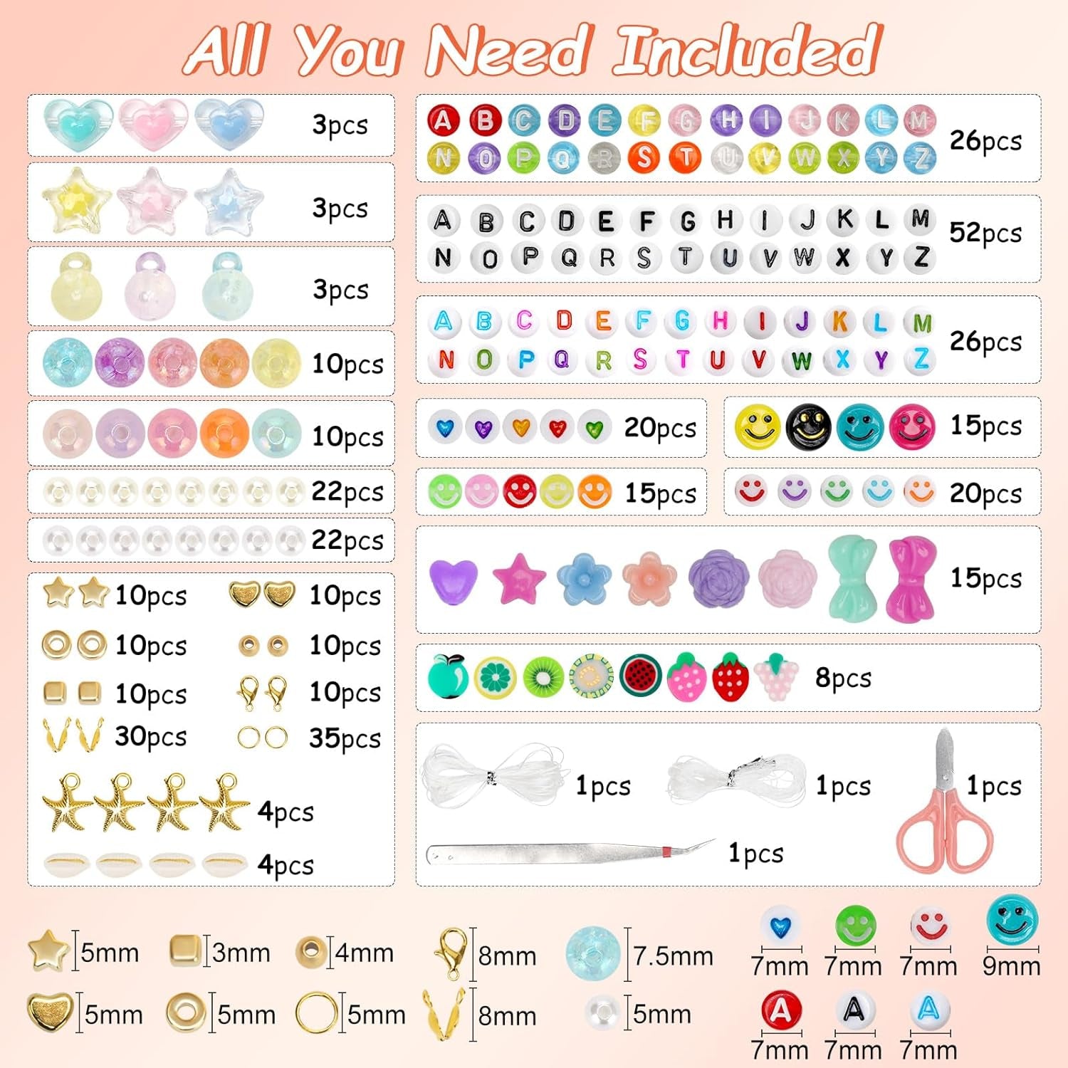 Clay Beads Kit, 6000PCS Friendship Bracelet Making Kit, 21 Colors with 26 Types of Charms Preppy Polymer Heishi Beads with Letter Beads Jewelry Making Kit