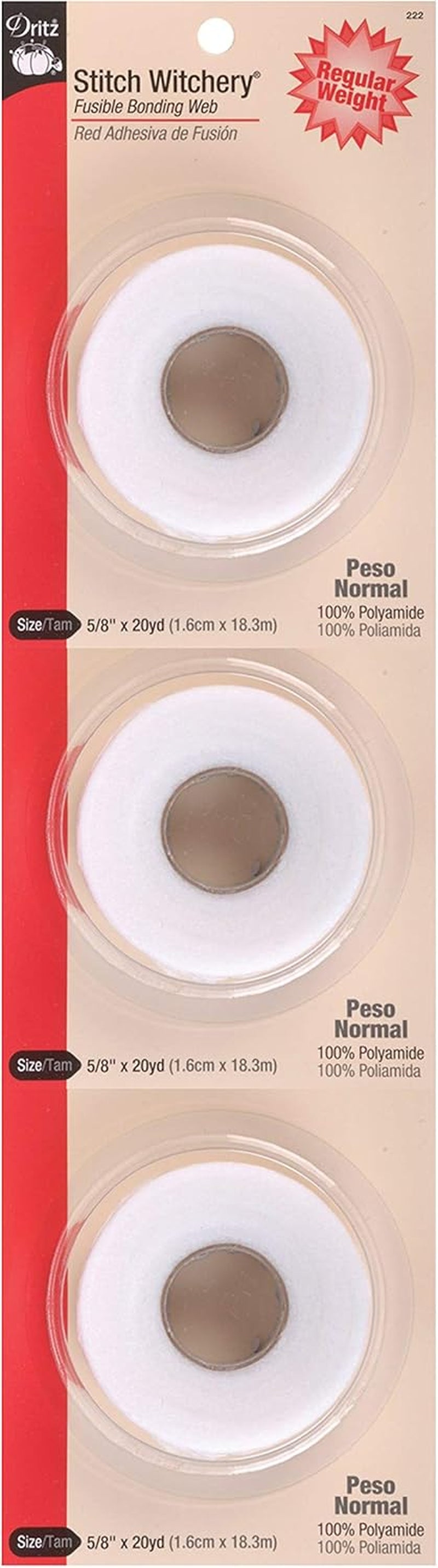 Stitch Witchery Fuse, 5/8'' X 20 Yards (Pack of 3)