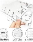 Tshirt Ruler Teflon Sheets Heat Tape,3 Teflon Sheets for Heat Press,8 Tshirt Ruler Guide for Vinyl Alignment,1 Heat Resistant Tape