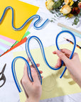 2 Pieces 24'' and 36'' Flexible Curve Rulers Double Side Scale Ruler for Sewing Woodworking Engineering Drawing Design Graphics Garment