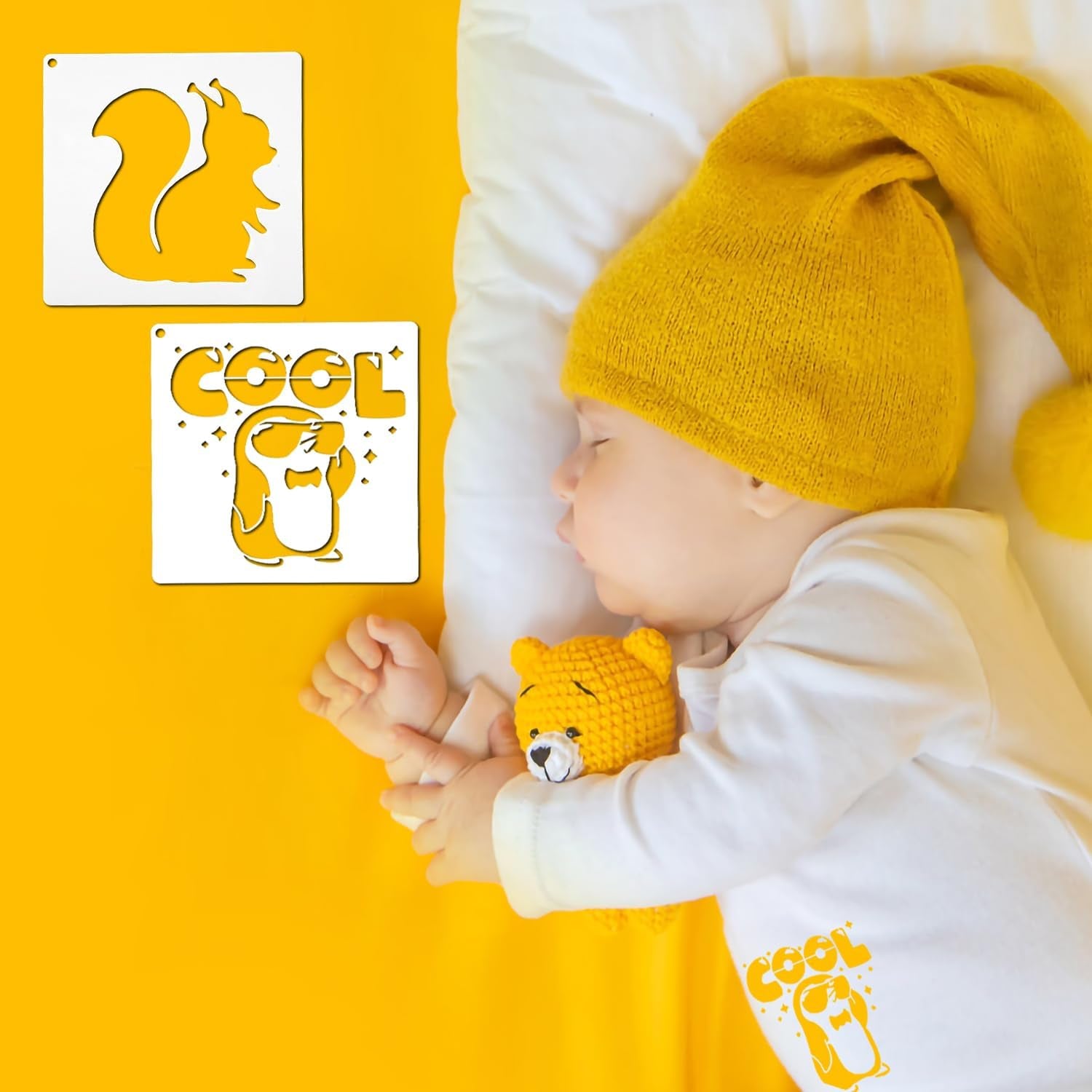 22Pcs Baby Stencils, Baby Shower Stencils Baby Stencils for Painting Stencils for Fabric Painting Baby Shower for Baby Onesies Bib Bodysuit Bag Shirt Shoes