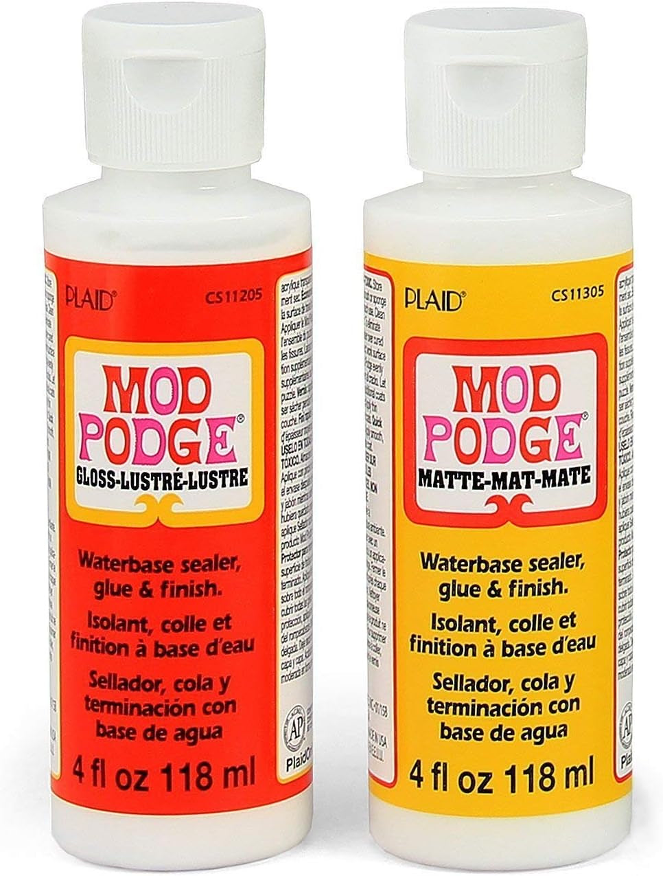 Mod Podge Decoupage Starter Kit, Gloss and Matte Medium with 3 Pixiss Foam Brushes, Waterproof for Puzzles, Wood and More