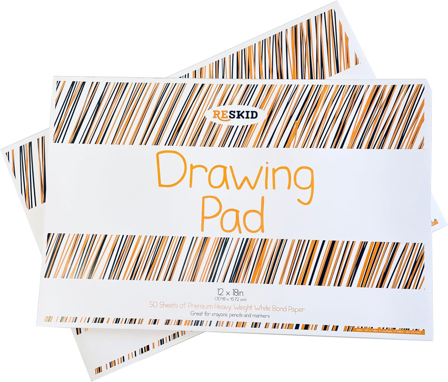 Drawing Paper Pad (12 X 18 Inches) - 50 Sheets, 2-Pack Coloring Art Pads for Kids, Sketch Kids (12X18) (12X18Drawpad)