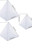 3 PCS Clear Pyramid Molds for Resin, 3Pcs 4.7''6''7.5'' Inner Large Pyramid Silicone Molds for Epoxy Resin + 1Pcs Plastic Frame, Pyramid Resin Mold Silicone Pyramid Mold for DIY