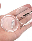 70 Pack Acrylic Design Button Badge, Clear Plastic Craft Button with Pin, Button Pin Badges Kit for DIY Craft Supplies, 2.4 Inch