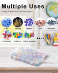 18 Grids Large Plastic Compartment Container, Bead Storage Organizer Box Case with Adjustable Removable Dividers for Jewelry Craft Tackles Tools, Size 11.7 X 7.7 X 1.7 In, White