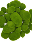 40PCS 4 Size Artificial Moss Rocks Decorative, Green Moss Balls,Moss Stones, Green Moss Covered Stones, Fake Moss Decor for Floral Arrangements, Fairy Gardens and Crafting