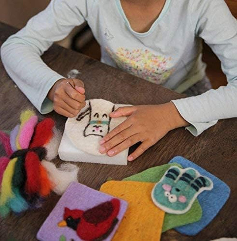 Needle Felting Kit Beginner, Starter, Felting Kit for Beginners Adult, Kids, 6 Cute Felting Animals, Felting Supplies Included Felting Needles, Felting Pad, Felting Wool, and Instruction