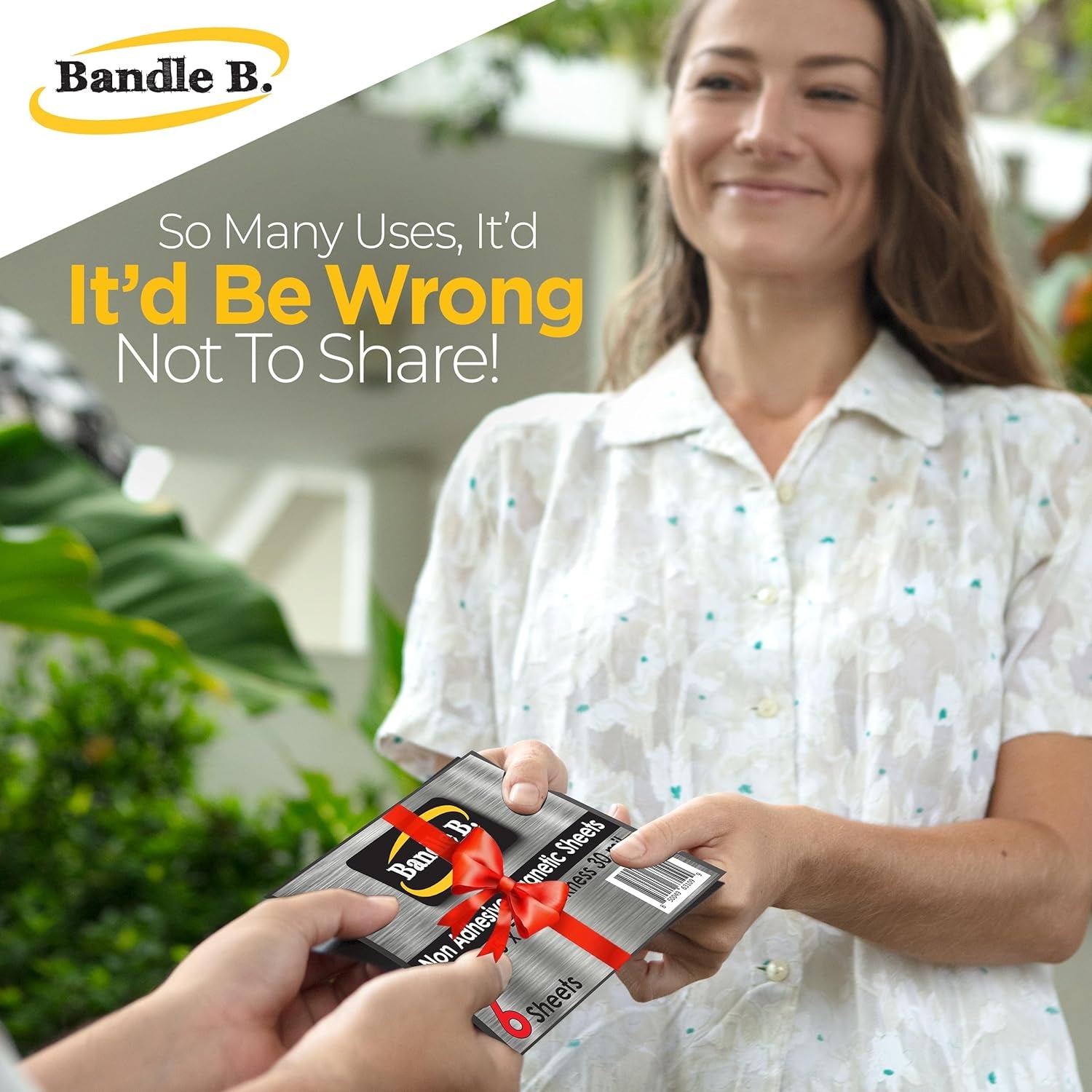 Bandle B Magnetic Sheets for Crafts 8.5"X11". Pack of 10. Flexible Non Adhesive Magnetic Sheet for Metal Cutting Die Storage. Easy to Organize and Cut for Arts &amp; Crafts or Scrapbooking. Thickness 30