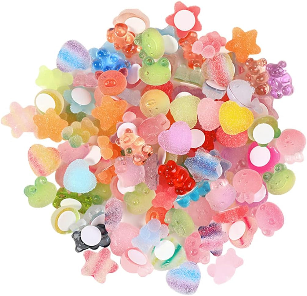 3D Clear Resin Stickers for Big Belly Cups Mugs, Removal without Trace Stickers, 100Pcs Mixed Shapes Resin Self Adhesive Art Stickers Decor for Handcraft/Diy/Photo Album/Hair Accessories/Phone Case/Laptop/Refrigerator