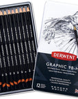 Graphic Pencils, Includes Tin and Sharpener, Set of 6 (0700835) (1951727), Multi