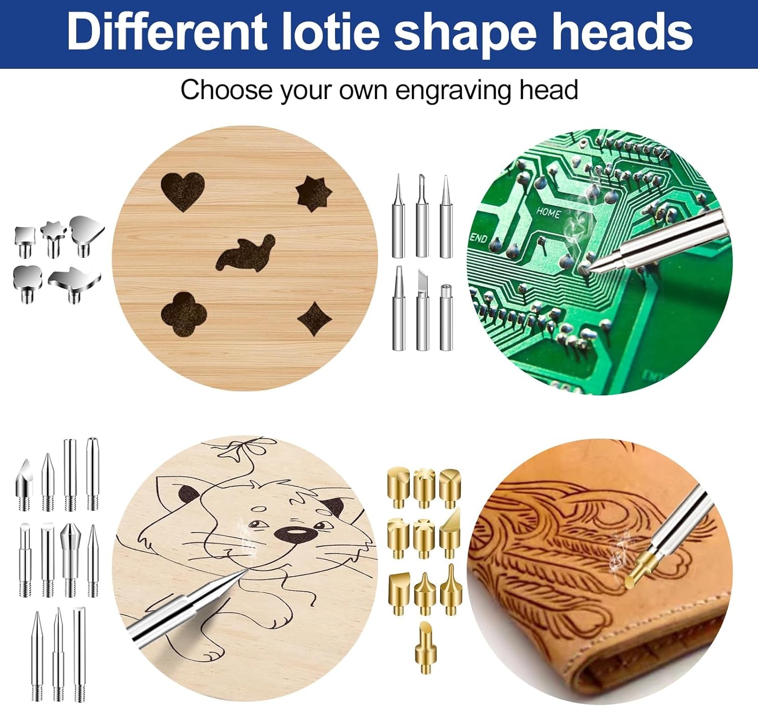 Wood Burning Kit,80Pcs Professional Wood Burning Tool for Pyrography Leather Embossing Carving Soldering, Adjustable Temperature Wood Burner Pen 392~842°F for Adults,Soldering Kit
