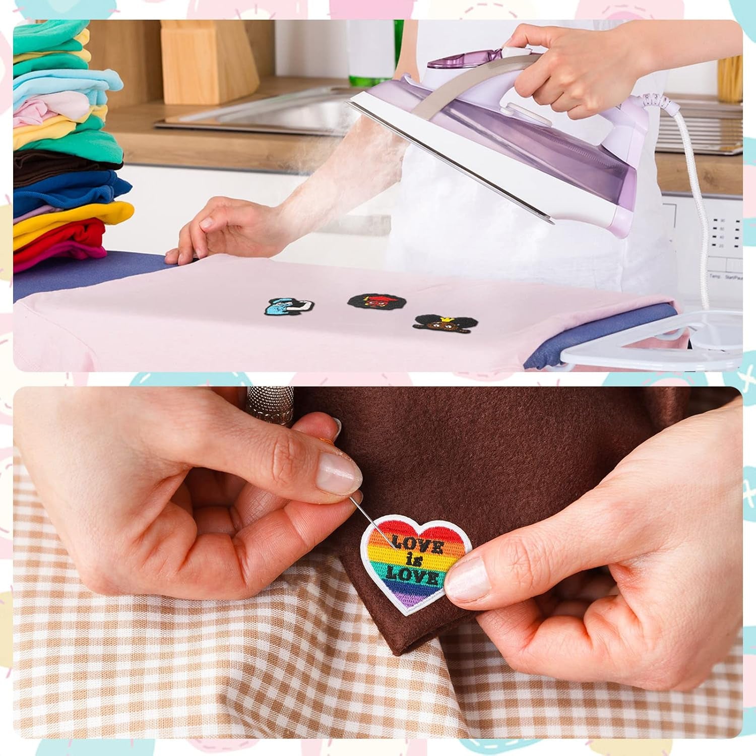 20 Pieces Black Girl Patches Iron on Patches for Clothing Afro Girl Embroidered Patches Sew on Patch Applique for Clothes Backpacks Jeans Jackets DIY Craft (Cute Style)