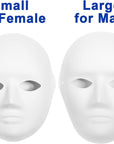 14 Pack Paper Mache Masks - 2 Sizes for Artistic Projects, Theater, Halloween, Masquerade Parties, Classroom Art
