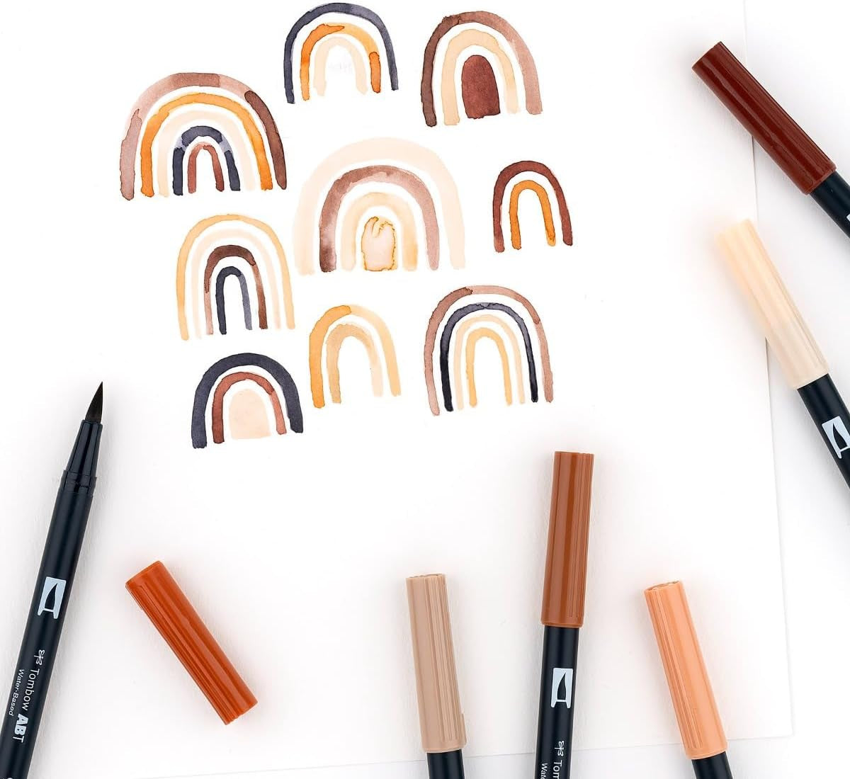 56236 Dual Brush Pen Art Markers, Portrait, 6-Pack. Blendable, Brush and Fine Tip Markers