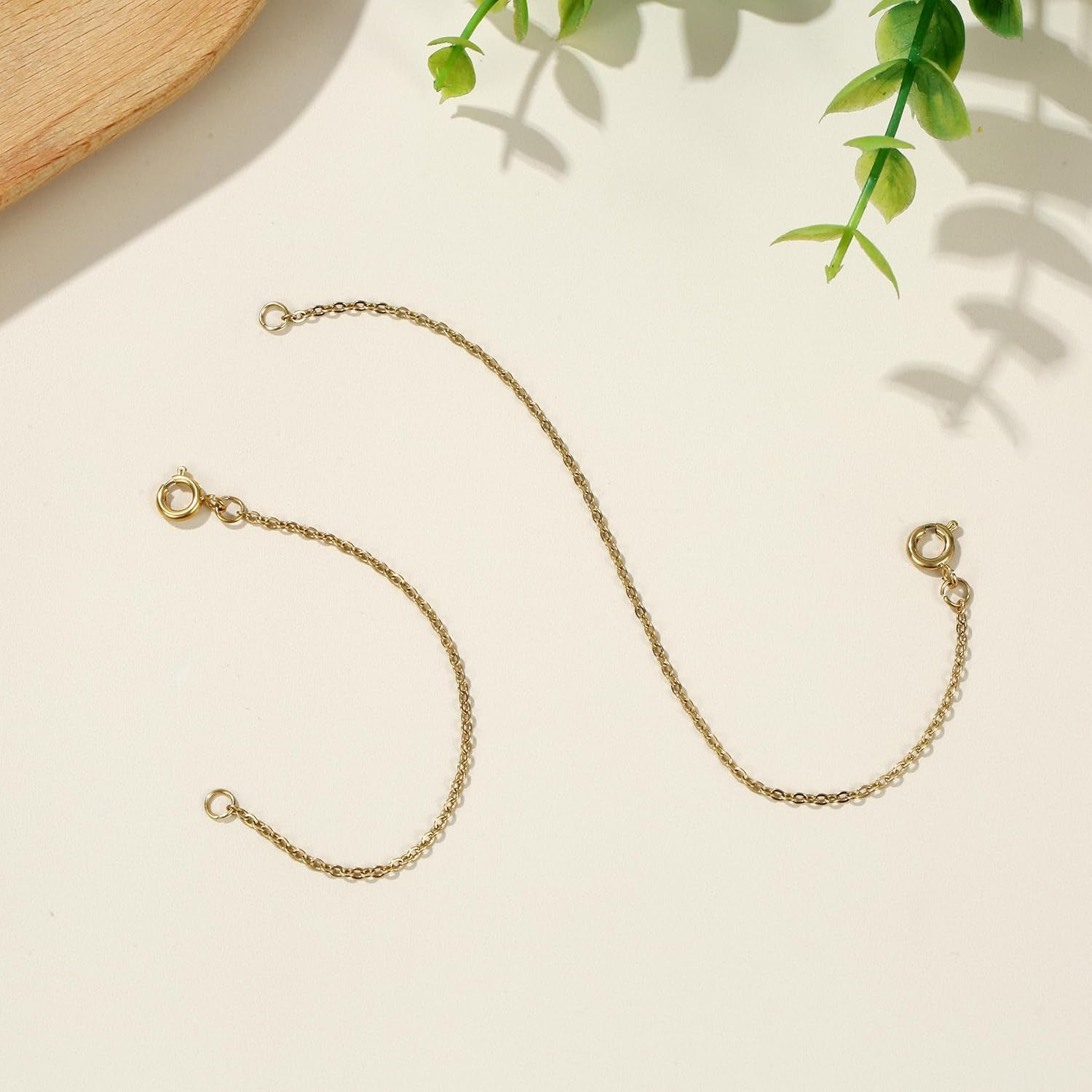 6 Pcs Necklace Extenders, 2", 4", 6" Silver and Gold Plated Necklace Extender Chain Set for Necklaces, Bracelet and Women Jewelry Making