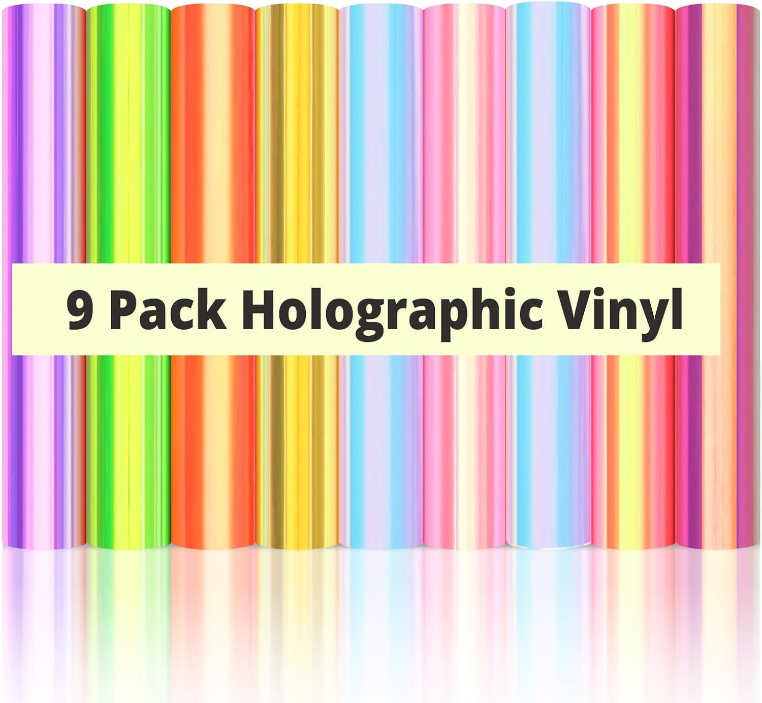 Buffalo Plaid Permanent Adhesive Vinyl-6 Sheets 12"X12" Buffalo Plaid Vinyl &amp; 2 Sheets Transfer Tape, Permanent Vinyl for Cricut Machine, Pattern Vinyl for Christmas