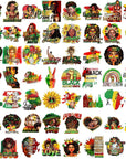 54 Pcs Juneteenth Iron on Transfer Black History Month Heat Vinyl Decals Black Girls Decals HTV Vinyl Heat Transfer Patches Black Women Men for Clothes Bag DIY Decorations