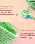 Crochet Kit for Beginners Adults - Strawberry Cake Storage Box Starters Crochet Kit, Including Step-By-Step Video Tutorials, Instruction, Hook, Surprise Gift for Adults, Relaxing Crafts