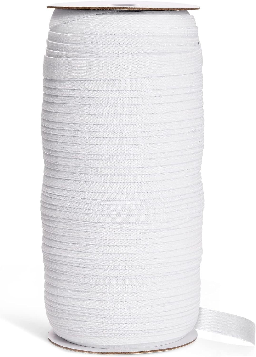 109 Yards White 1/2 Inch Elastic Band for Sewing Clothes, Stretch Knit Bands for DIY Arts and Crafts, Tailoring, Clothing Garment Repair, Kitting Supplies (0.5 Inches Wide)