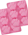 Silicone Molds for Dog Treats Soap Making and Chocolate, Animal Paws, 2 Pack