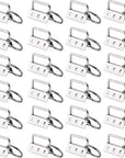 50 Sets Key Fob Hardware Key Fob Keychain Wristlet with Split Ring 1.25 Inch
