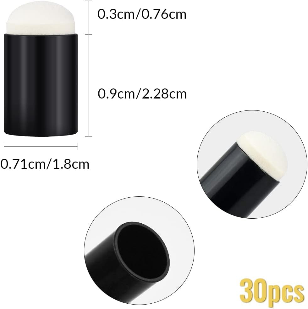 30 Pcs Craft Finger Sponge Daubers Drawing Project Finger Painting Sponge Set for Card Making, Painting, Stamping, Ink