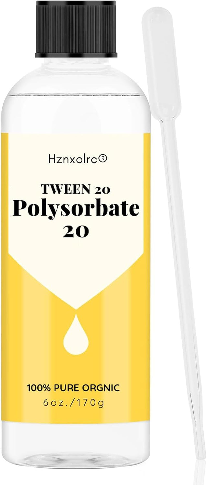 21.17 Oz Polysorbate 20 Emulsifier, Premium Polysorbate 20 (Tween 20) Liquid, 100% Pure, Cosmetics Grade, Gentle on Skin, Suitable for Making Lotions, Shampoos, Body Washes, Makeup Removers and More