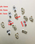 12Pcs/6 Pairs 925 Sterling Silver Earring Backs Replacement Secure Ear Locking for Stud Earrings Ear Nut for Posts, 5X6Mm