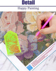 5D Flower Diamond Painting Kits for Adults, DIY Rose Diamond Art Kits, round Full Drill Gem Arts and Crafts Kits for Home Wall Decor Present(16X12Inch)