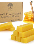 Eco Lux 8 Yellow Beeswax Blocks 100% Pure Natural Organic Bees Wax 6.5Oz