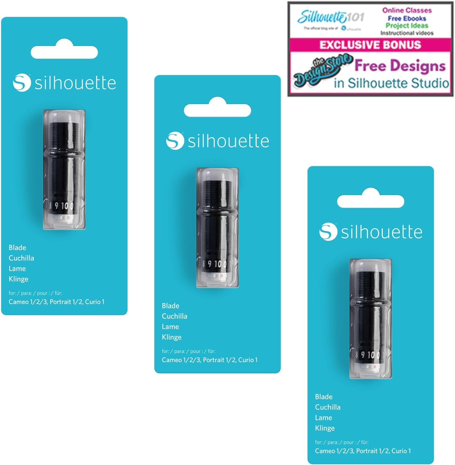 3-Pack Silhouette Replacement Blades