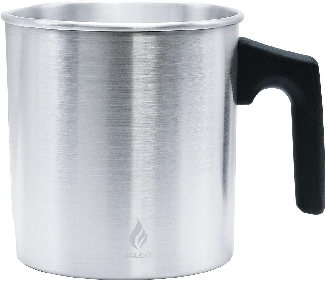 Candle Making Pouring Pot, Double Boiler Aluminum Candle Wax Melting Pitcher，Holds for 4 Pounds Wax，With Heat-Resistant Handle and Dripless Pouring Spout,Wax Melt Containers，3L…