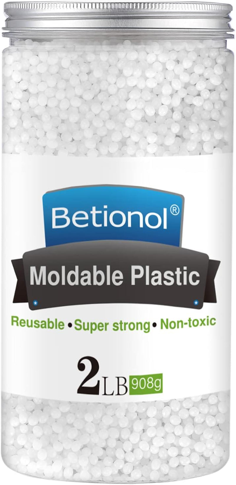 Moldable Plastic Clay, 1Lb/16Oz White Modeling Clay Thermoplastic Beads for DIY Modeling Making Creative Activity, Good Creating Teaching Kits for Adults or Kids