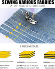 Sewing Machine Portable Mini Electric Sewing Machine for Beginners 12 Built-In Stitches 2 Speed with Foot Pedal，Light, Storage Drawer.