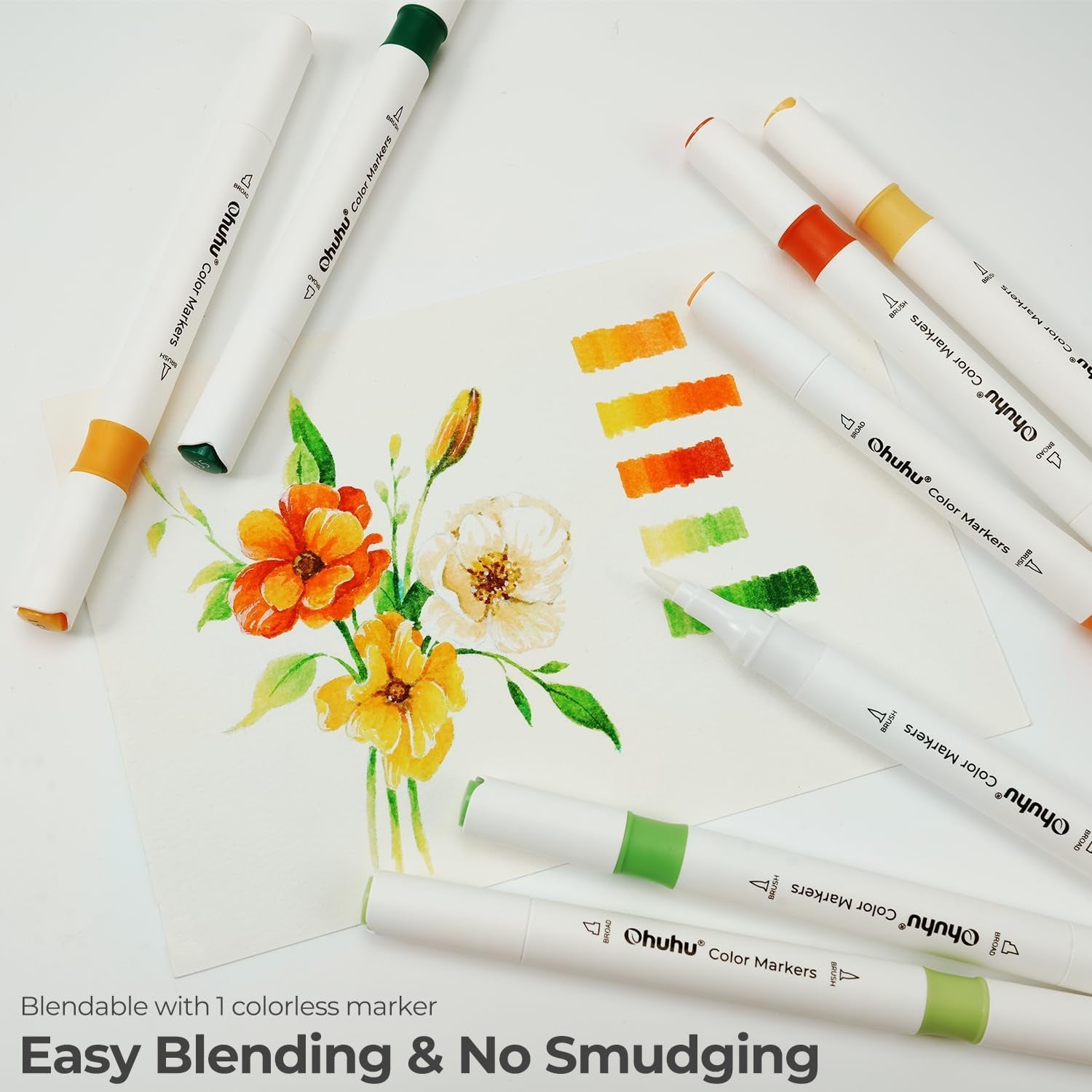 Markers for Adult Coloring Books: 64 Colors Art Markers Dual Brush Chisel Tips Drawing Pens Water-Based Coloring Markers for Kids Adults Calligraphy Sketching Bullet Journal with Storage Case