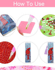 6 Pack Diamond and Painting Bookmark DIY Leather Tassel Bookmark for Adult Beginners Christmas New Year Graduation Birthday Gift 8.3X2.4 Inch