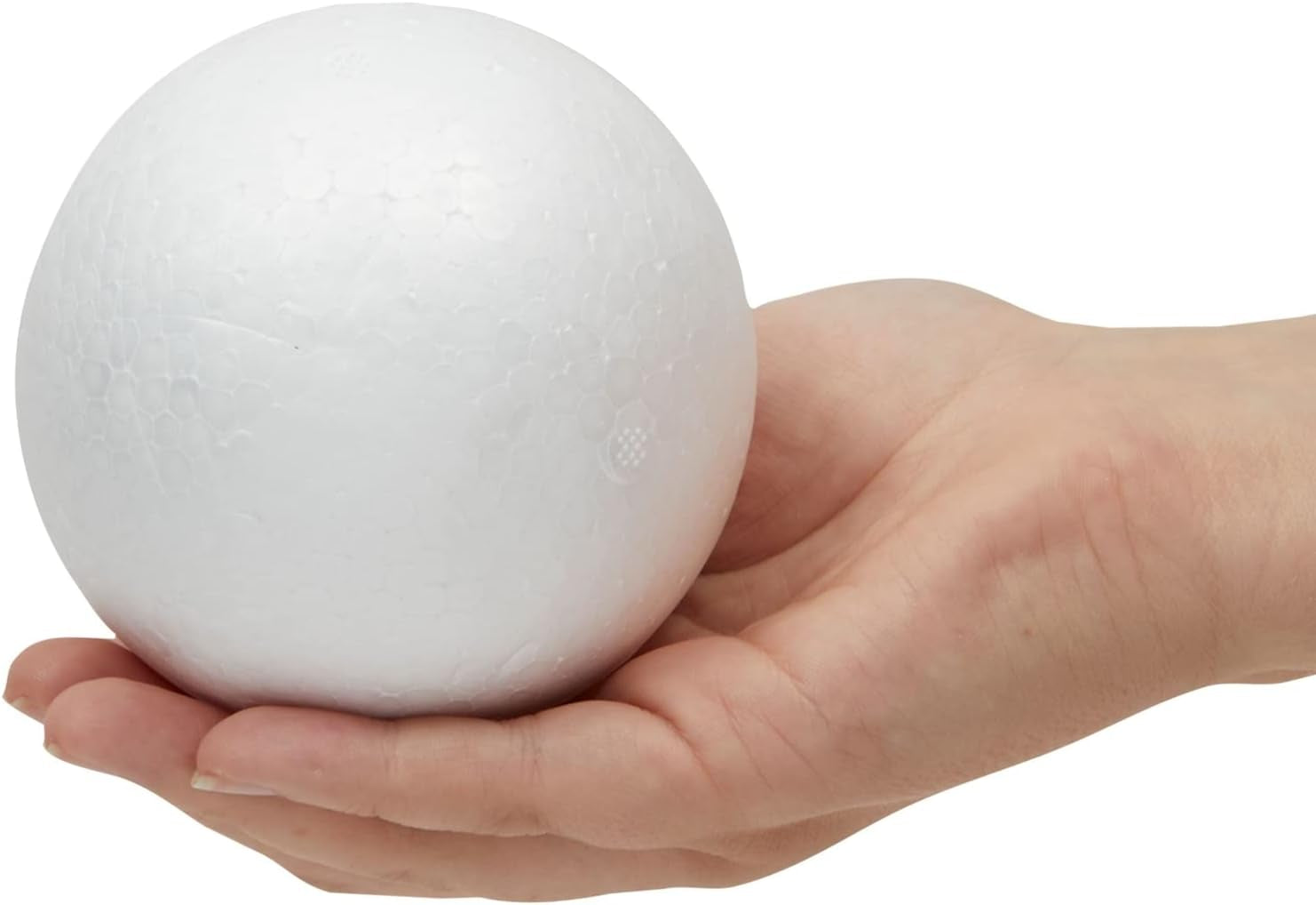 4 Inch Foam Balls for Crafts - 12 Pack round White Polystyrene Spheres for DIY Projects, Ornaments, School Modeling, Drawing