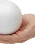 4 Inch Foam Balls for Crafts - 12 Pack round White Polystyrene Spheres for DIY Projects, Ornaments, School Modeling, Drawing