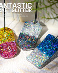Holographic Chunky Glitter, 15 Colors Glitter, Craft Glitter for Resin, Nail Glitter, Festival Cosmetic Hair Face Body Glitter, Glitter Flakes Sequins for Epoxy Resin Tumbler DIY Arts Crafts