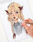 Skin Tone Acrylic Paint Pens, Paint Markers for Wood,Glass,Fabric,Rocks Painting Paint Pens (0.7Skin Tone)