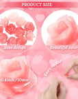50Pcs Rose Beads Pink Shell Rose Carved Loose Beads Floral Cameos Spacer Bead for Buddha Mala Jewelry Making Necklace Bracelet Supplies Scrapbooking DIY Crafts Wedding Decors