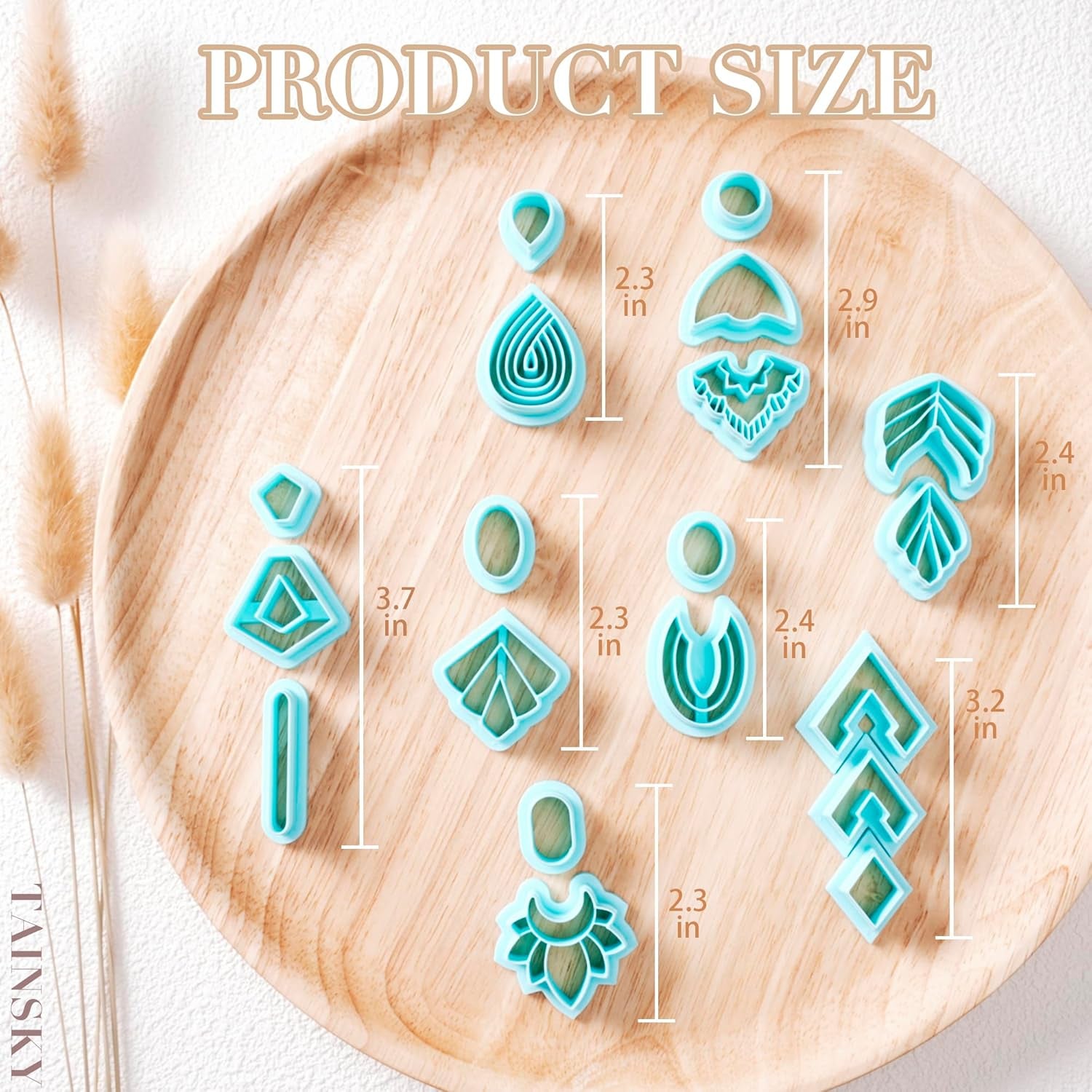 Polymer Clay Cutters, Set of 19 Shapes Boho Clay Cutters for Polymer Clay Jewelry, Organic Clay Earrings Cutters, Polymer Clay Cutters for Polymer Clay Jewelry Making