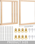 4 Pack Canvas Stretcher Bars Kit, 12 X 16 Inch Wooden Canvas Frame for Prints, Paint by Numbers & Poster, Oil Paintings