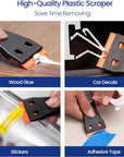 Glue off Adhesive Remover 3.3 Fl. Oz & Scraper with Plastic Razor for Removing Labels (Adhesive Remover & Scraper W/Plastic Razor)