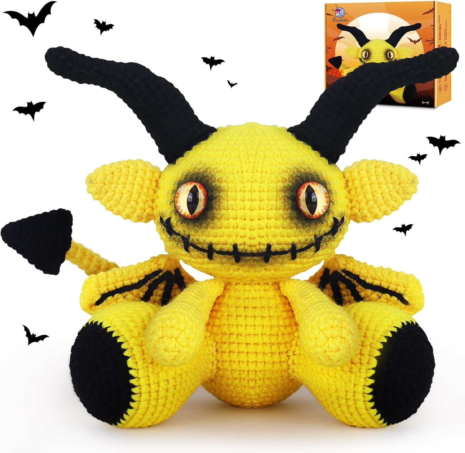 Crochet Kit for Beginners, Crochet Starter Kit with Step-By-Step Video Tutorials, Crochet DIY Knitting Supplies for Adults Kids, Chocolate Strawberry Cake(40%+ Yarn)