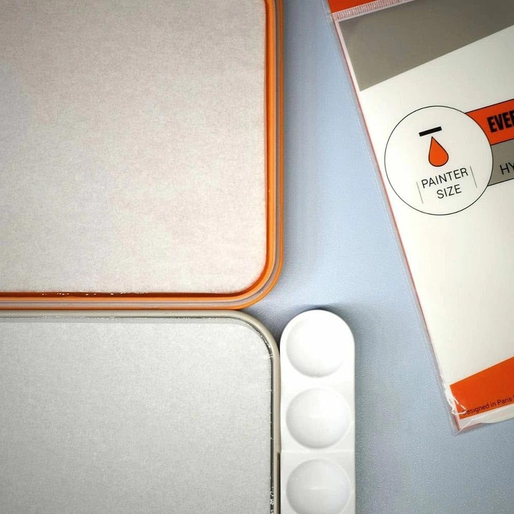 Everlasting Wet Palette for Miniature Painting and Acrylic Paints - Painter Lite 8.9" - Keeps Paint Fresh, Approved by Pro Painters - Painting Palette with Lid, Seal, 50 Sheets, 2 Foams