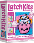 Latchkits  for Wall Hangings & Mini-Rugs - Pineapple - Craft Kit with Easy, Color-Coded Canvas, Pre-Cut Yarn & Latch Hook Tool - Perfect DIY Craft for Kids - Ages 6 and Up, Small, Multi